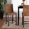 Baxton Studio Laymi Modern Bohemian Dark Brown Mahogany Wood and Seagrass Counter Stool 233-13141-ZORO - alternate 3